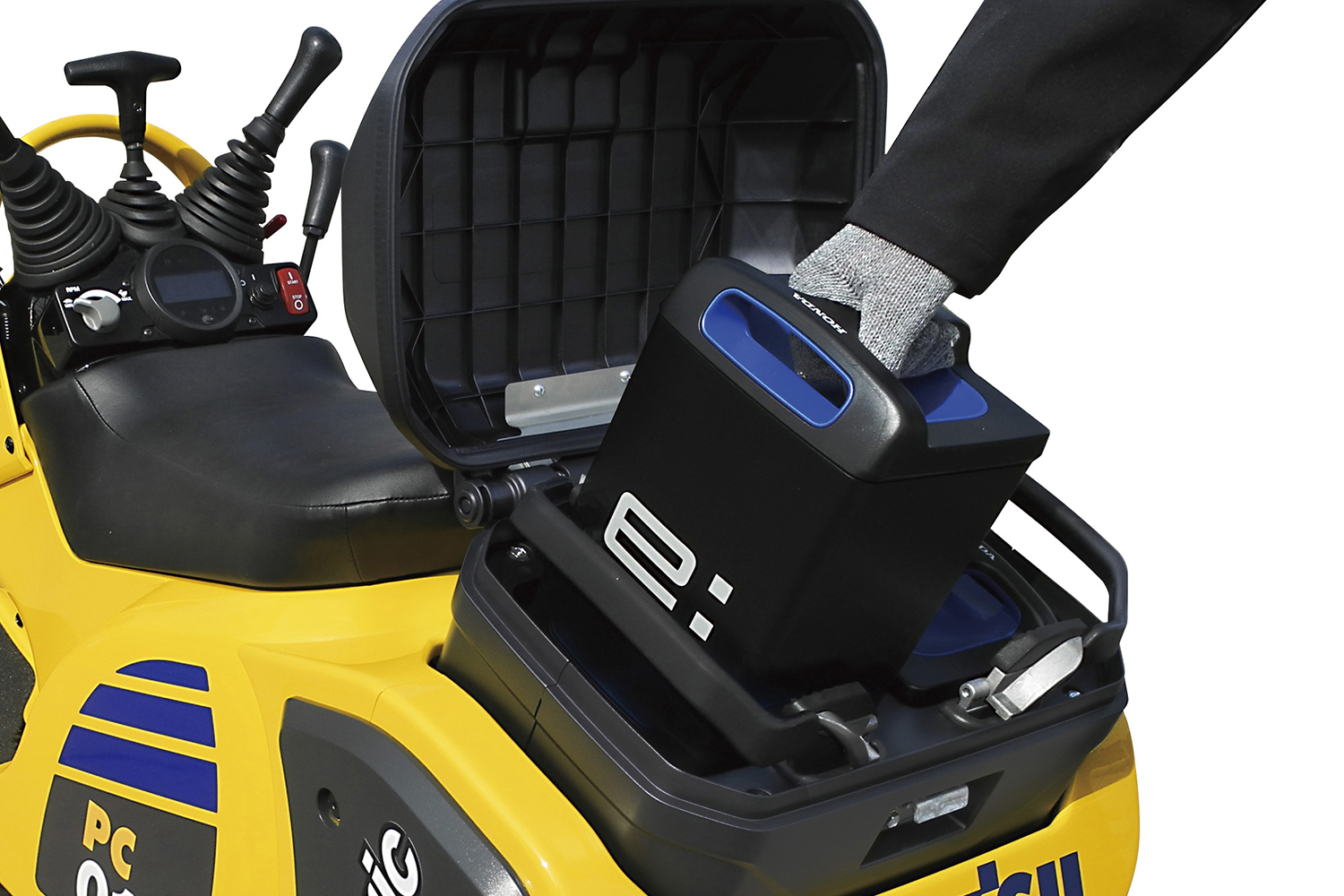 コマツPC01Eの動力用バッテリー