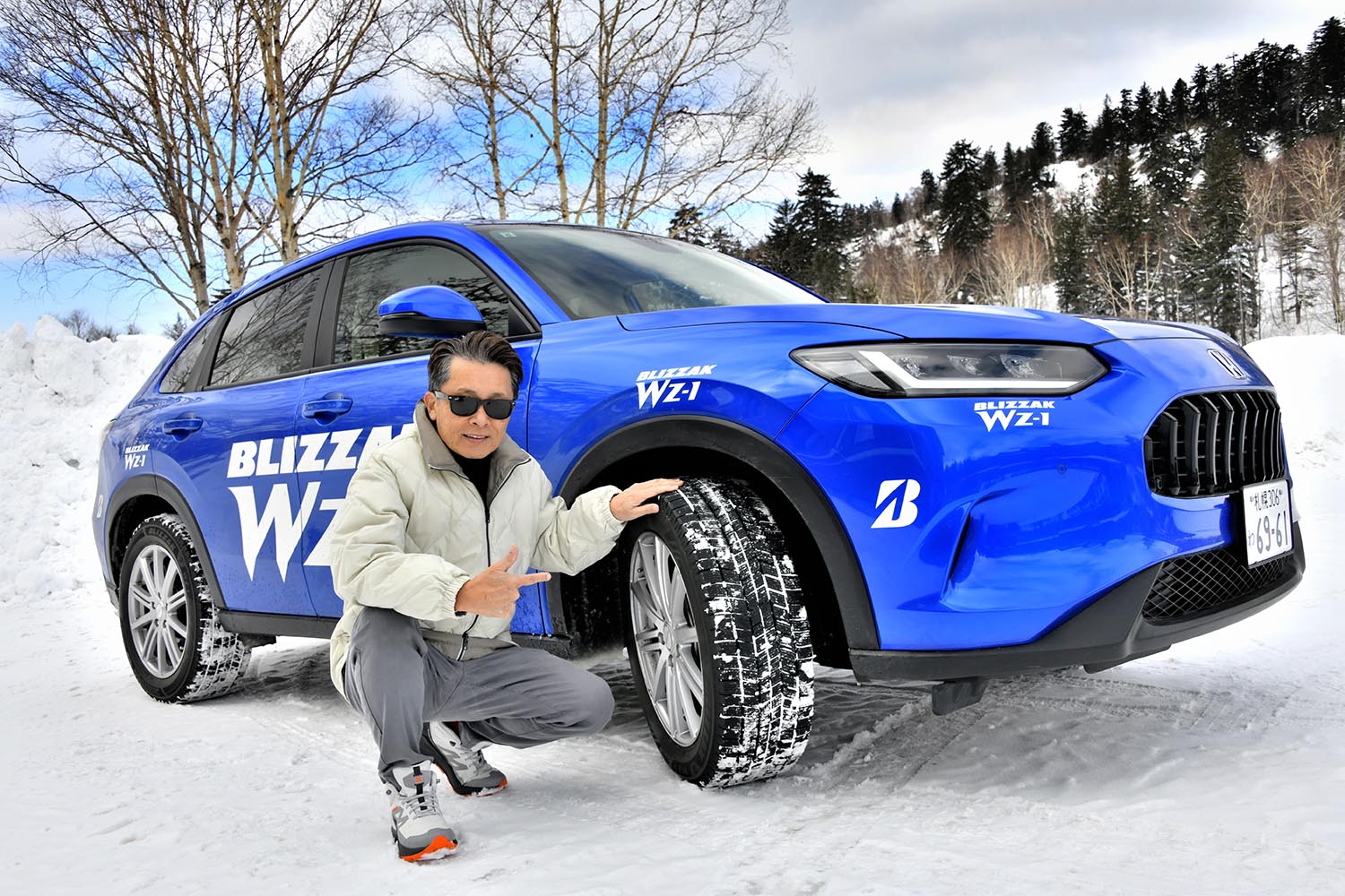 桂　伸一さんとブリザックWZ-1を装着したホンダZR-V 〜 画像33