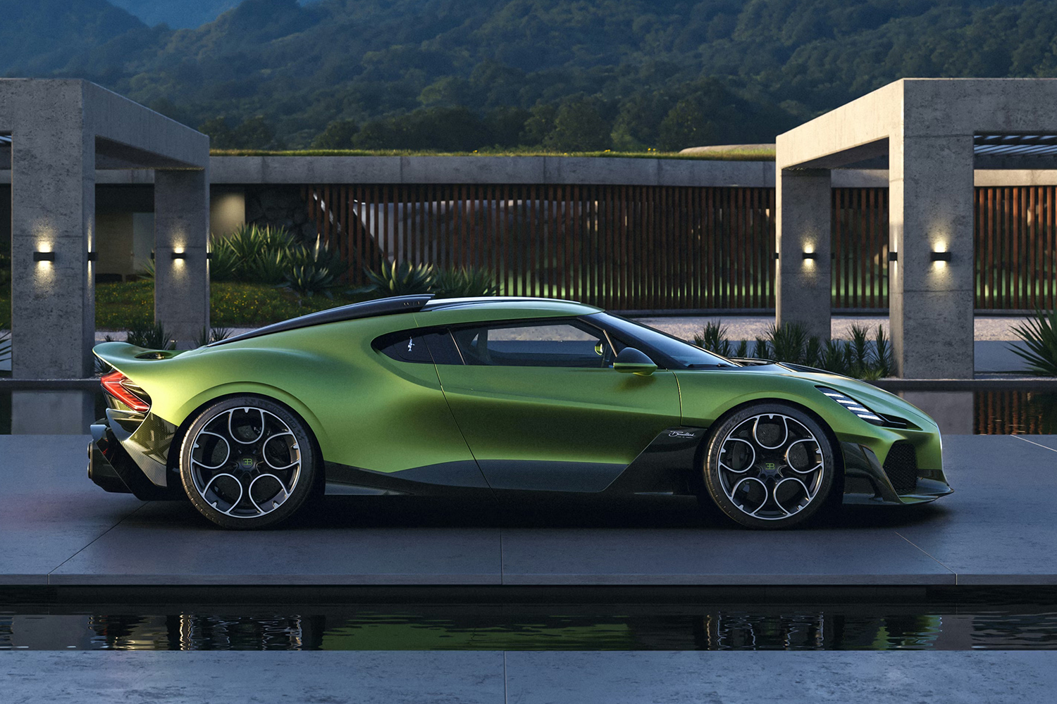 ブガッティ・ブリュイヤールのサイドビュー