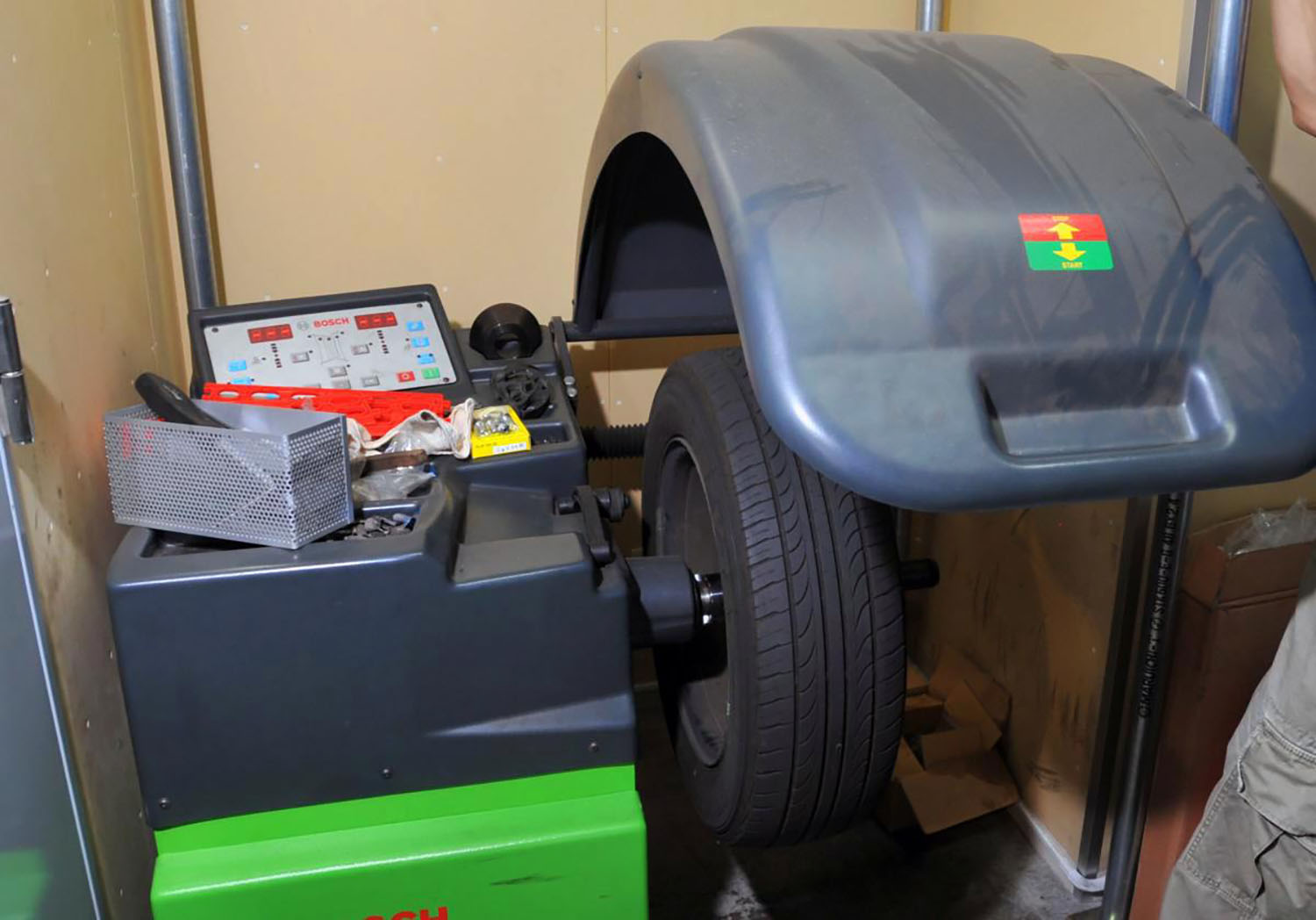 ホイールバランスを取るイメージ