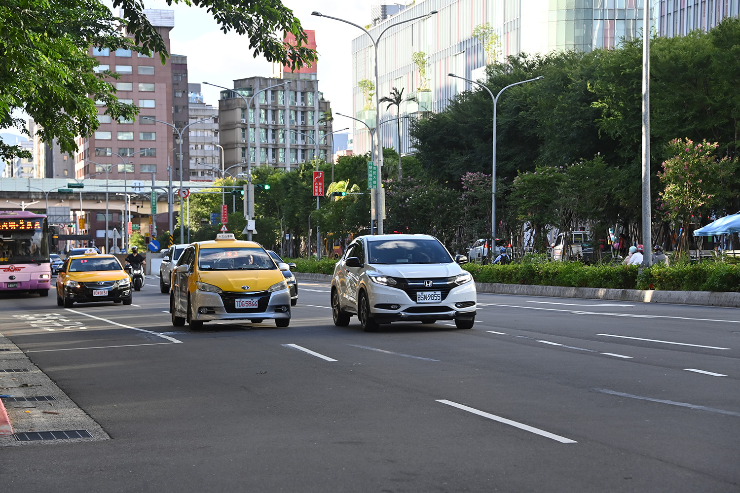 台北の市街地の様子