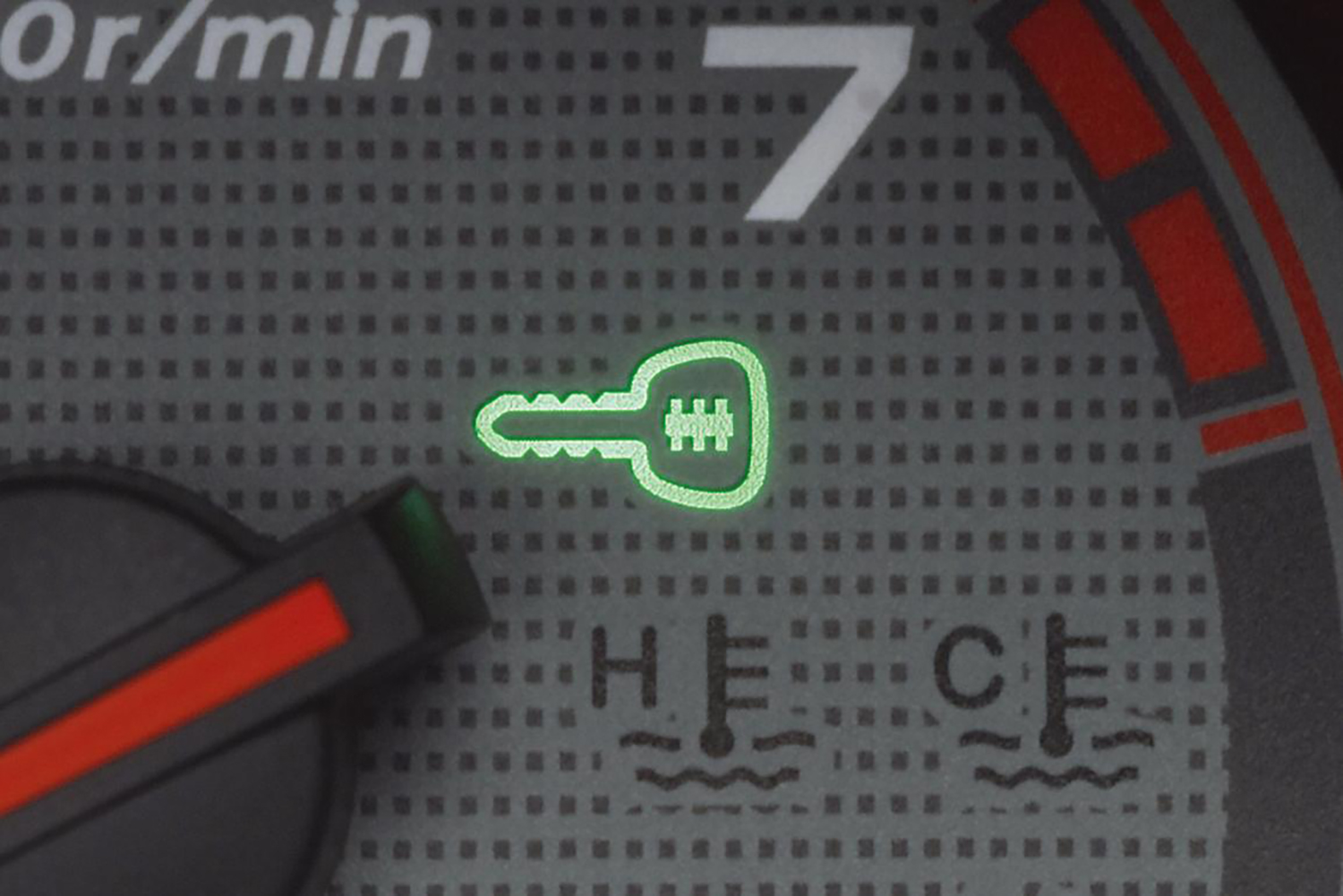 キー認証の警告灯