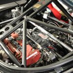 【画像】フロントに日産のSR20VETでリヤにはホンダK20Aのツインエンジン！　バタフライドアのトヨタ・セラがとにかくすごいことになっていた 〜 画像7