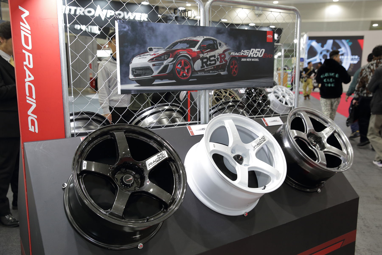 大阪オートメッセ2026 MIDホイールブースの様子