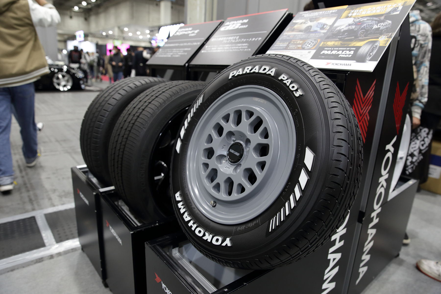 大阪オートメッセ2026 横浜タイヤブースの様子