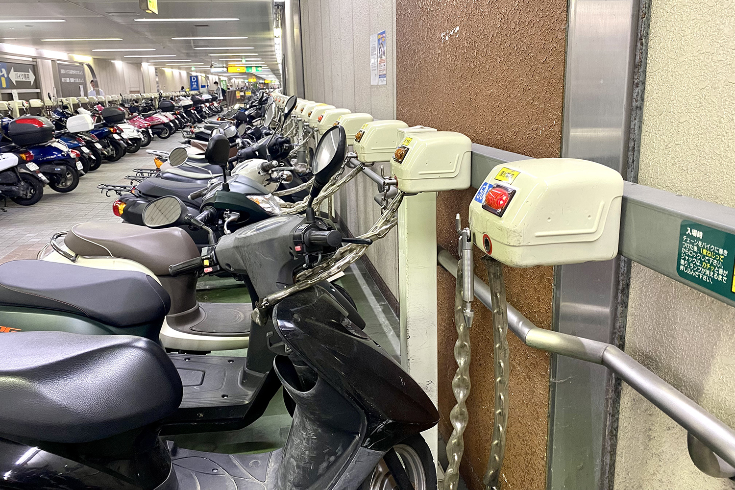 バイクの駐輪場