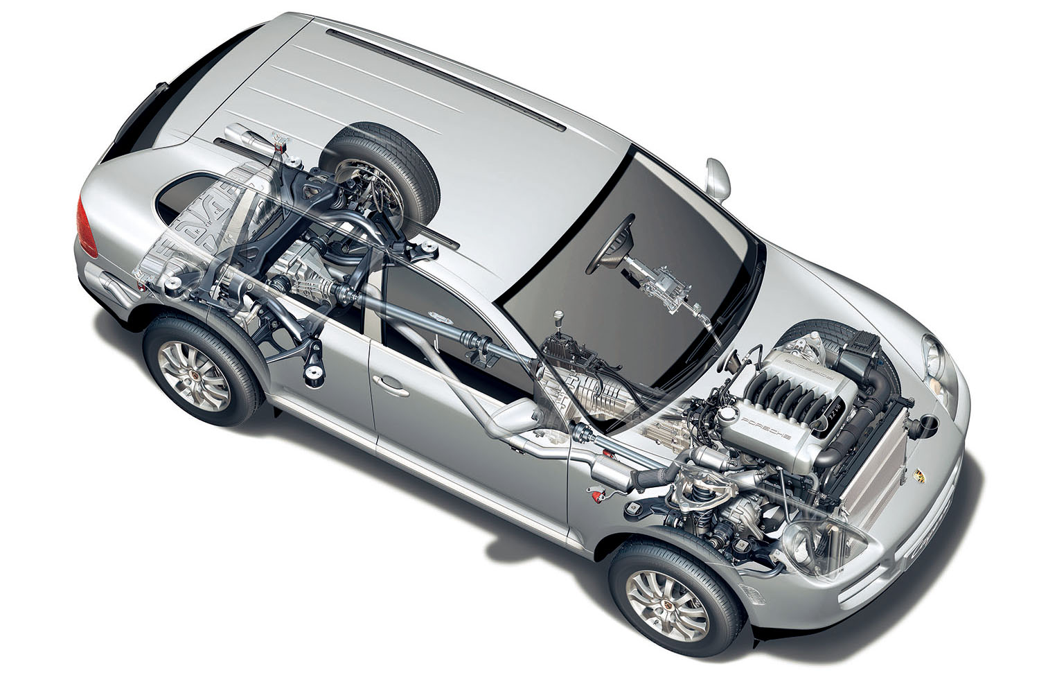 ポルシェ・カイエンの透視イラスト