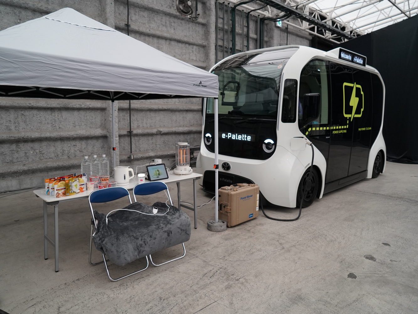 e-パレットによる外部給電