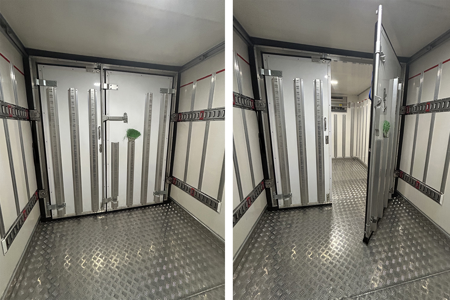 コンビニの配送用トラックのコンテナ内