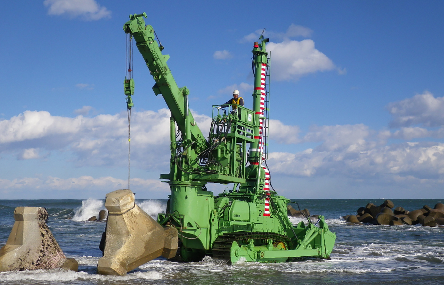 水陸両用ブルドーザー D155W