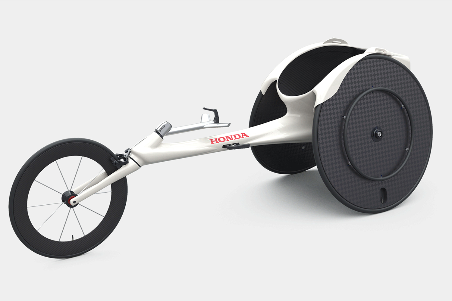 ホンダの陸上競技用車いすレーサー「翔＜KAKERU＞」のフロントスタイリング