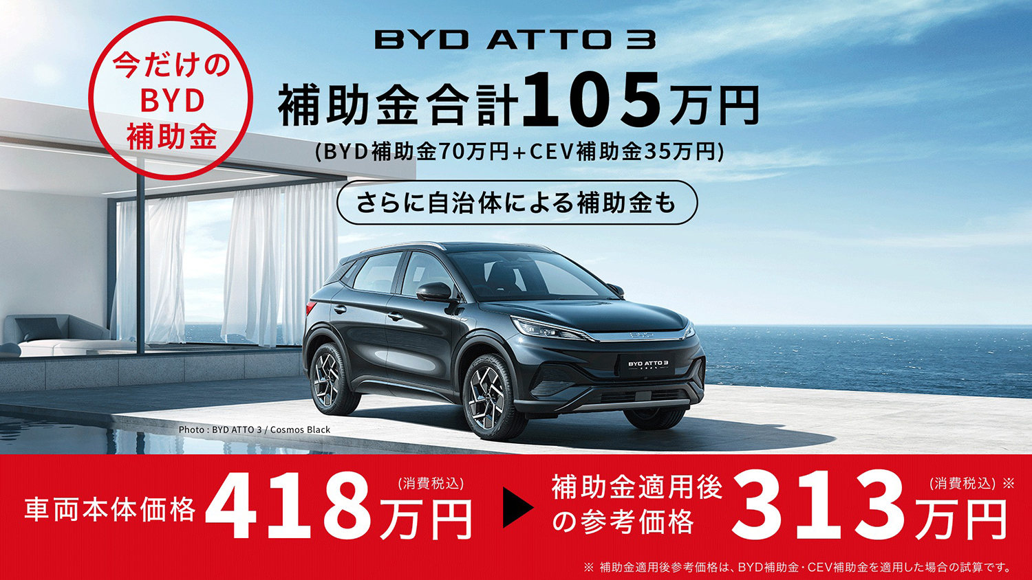 BYD補助金の宣伝画像
