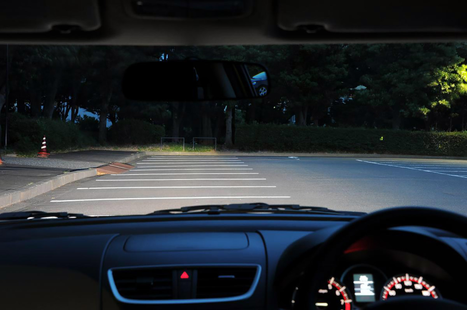 LEDヘッドライトの照射