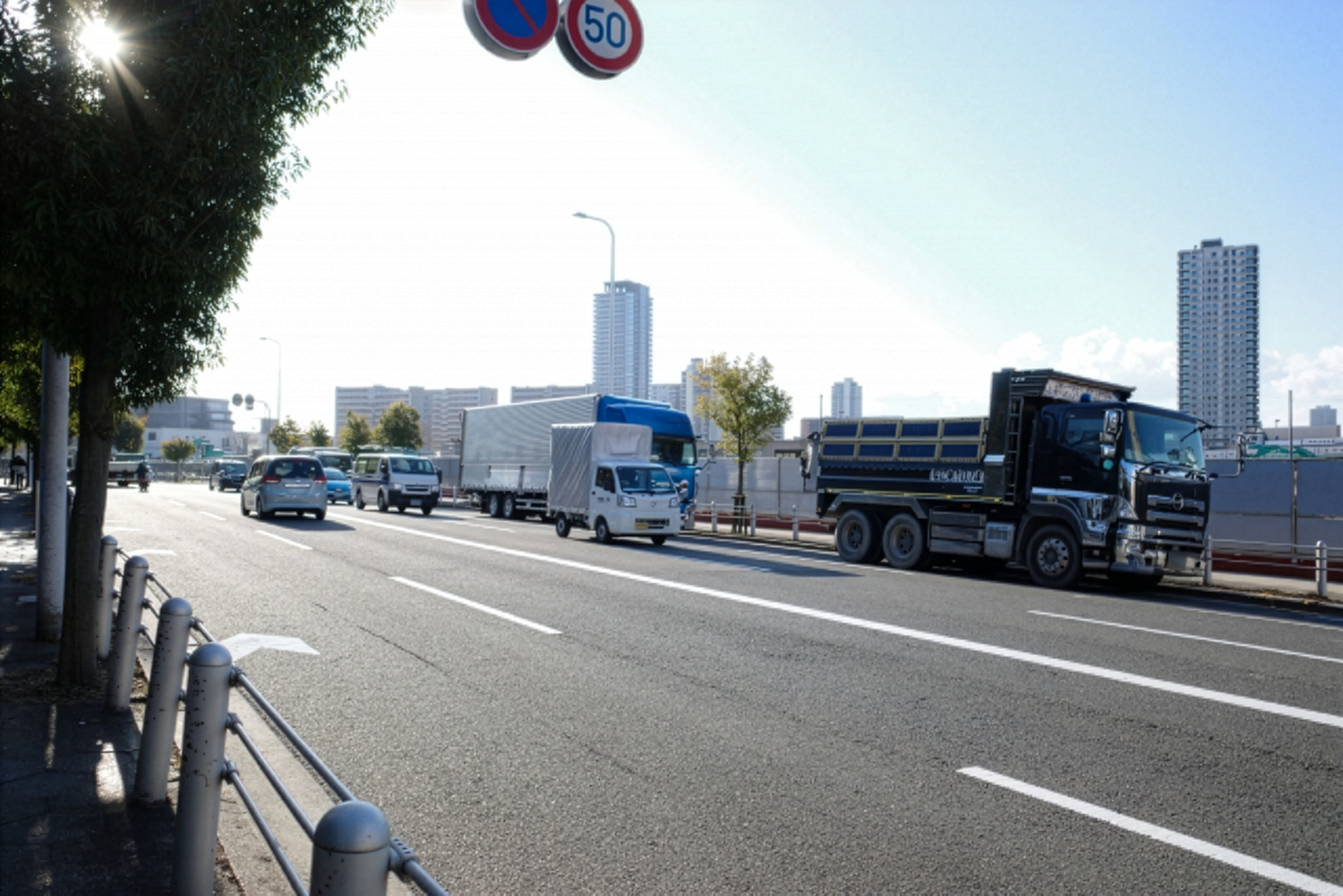 路駐するトラック