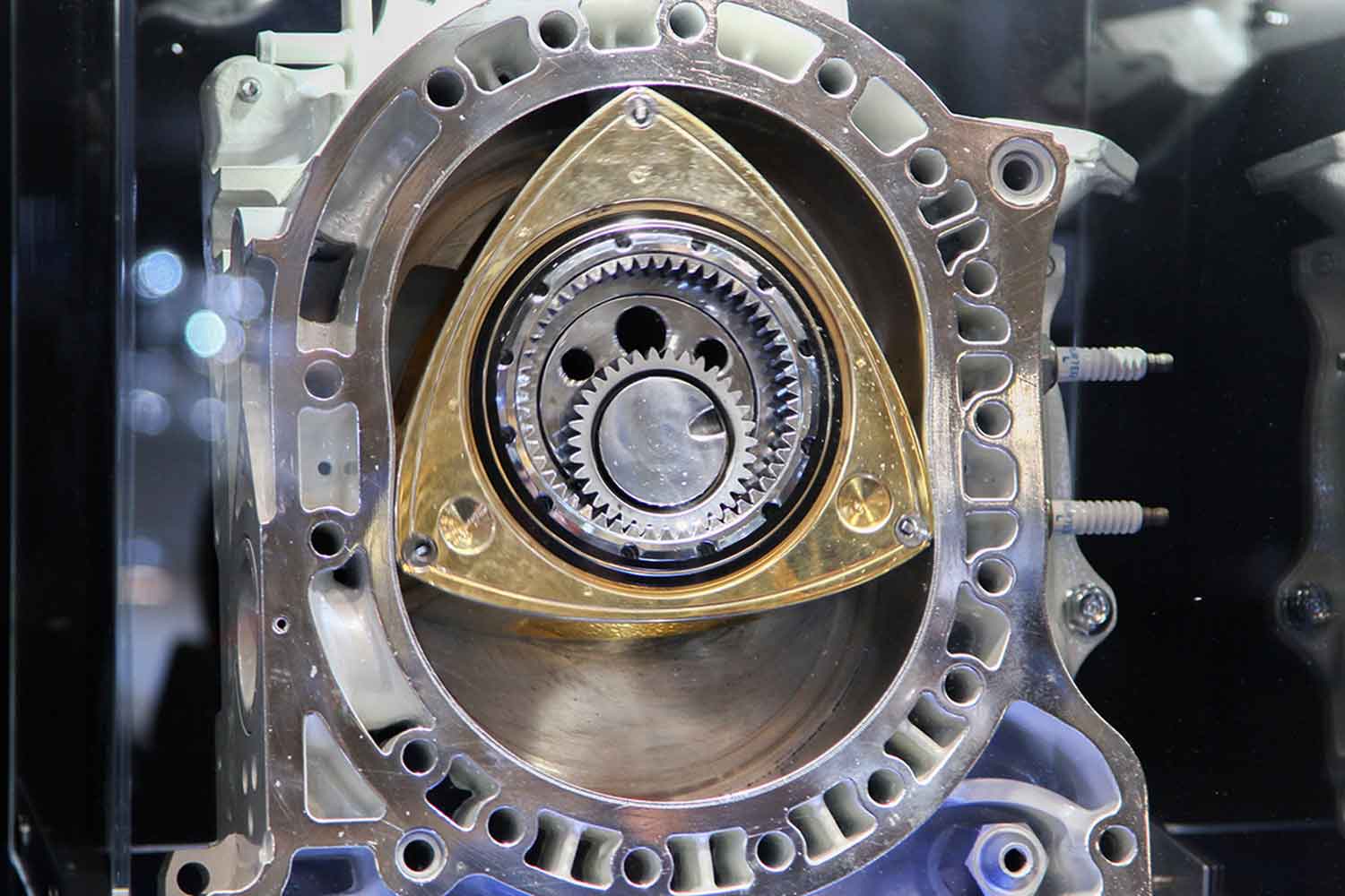 ロータリーエンジンの内部