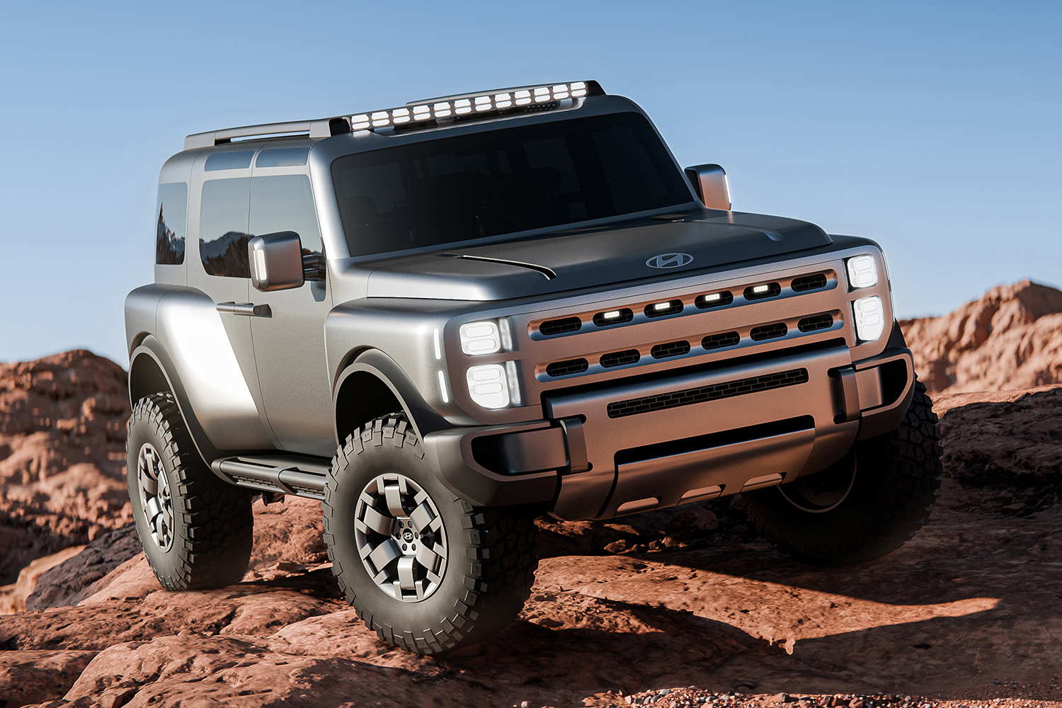 ヒョンデ・ボルダーコンセプトのフロントスタイリング