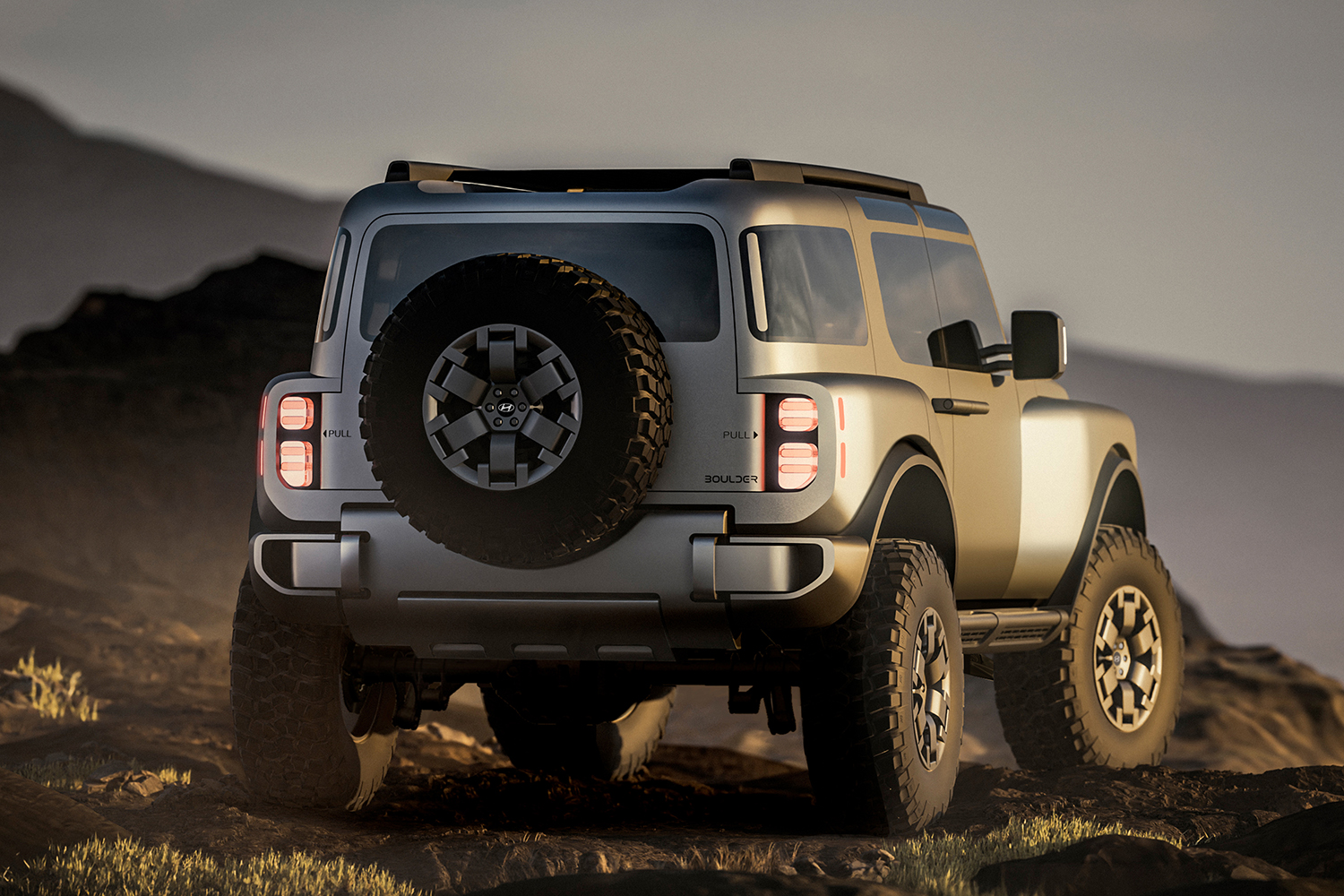 ヒョンデ・ボルダーコンセプトのリヤスタイリング 〜 画像10