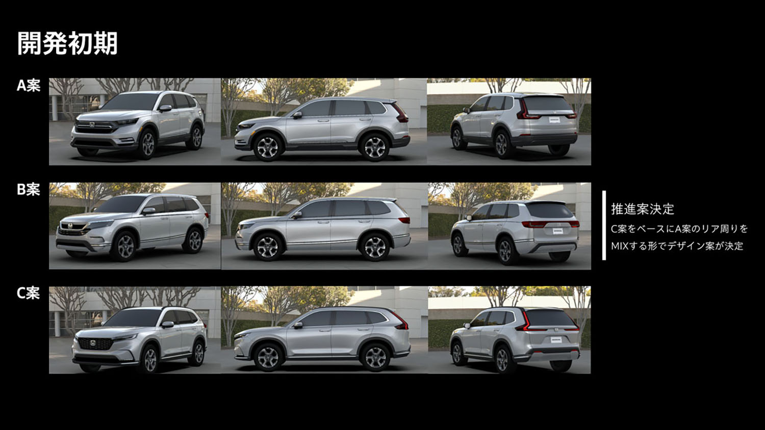 ホンダCR-Vの初期デザイン案