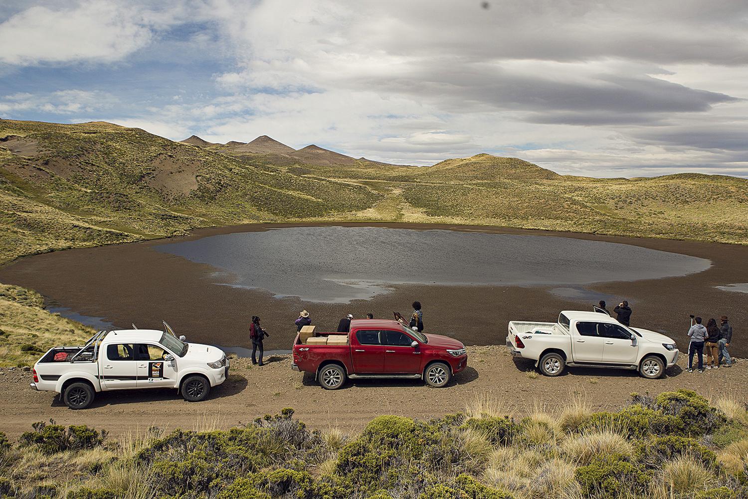 山間部で使用されるピックアップトラック