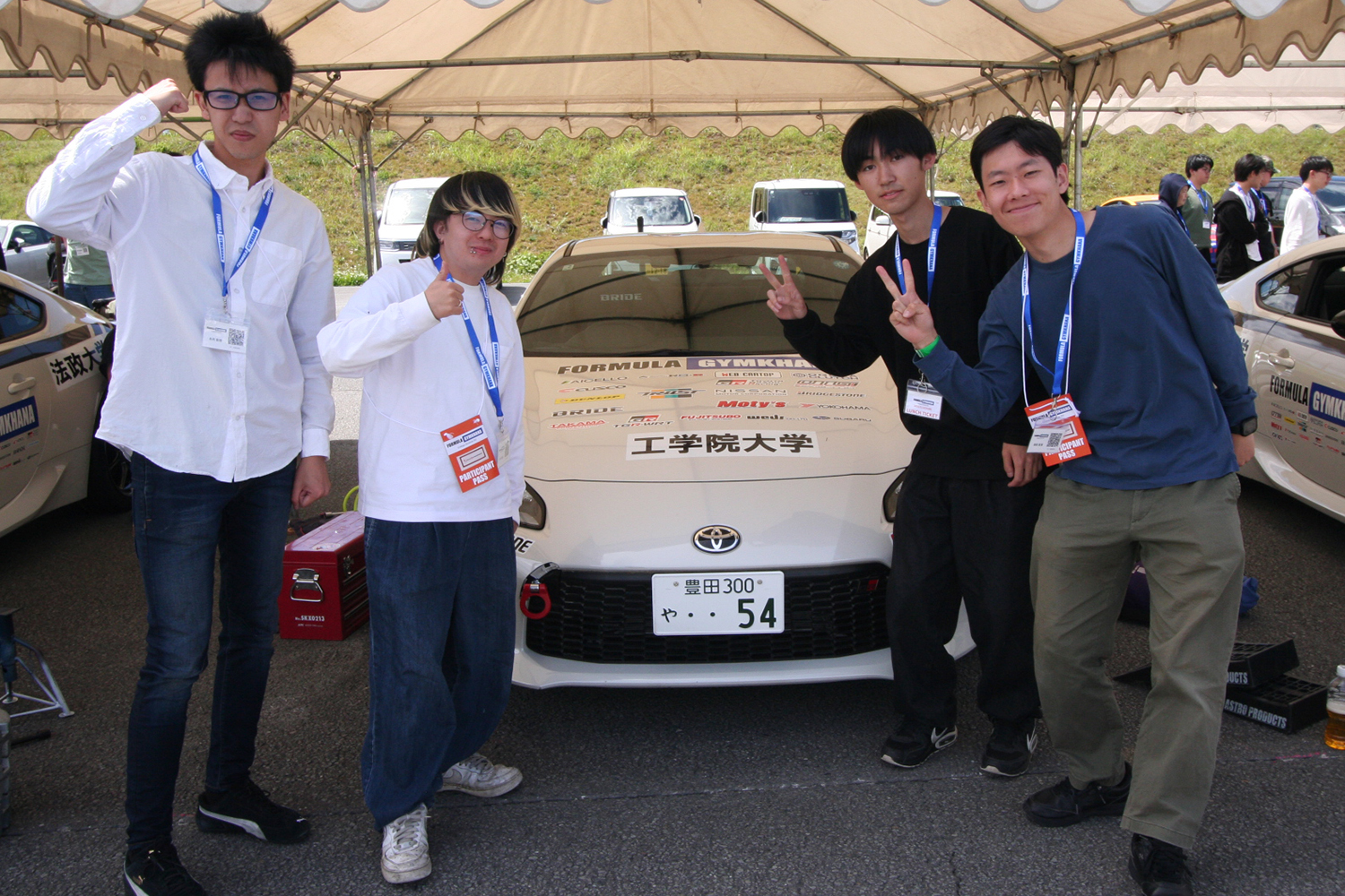 フォーミュラジムカーナに参加の工学院大学自動車部