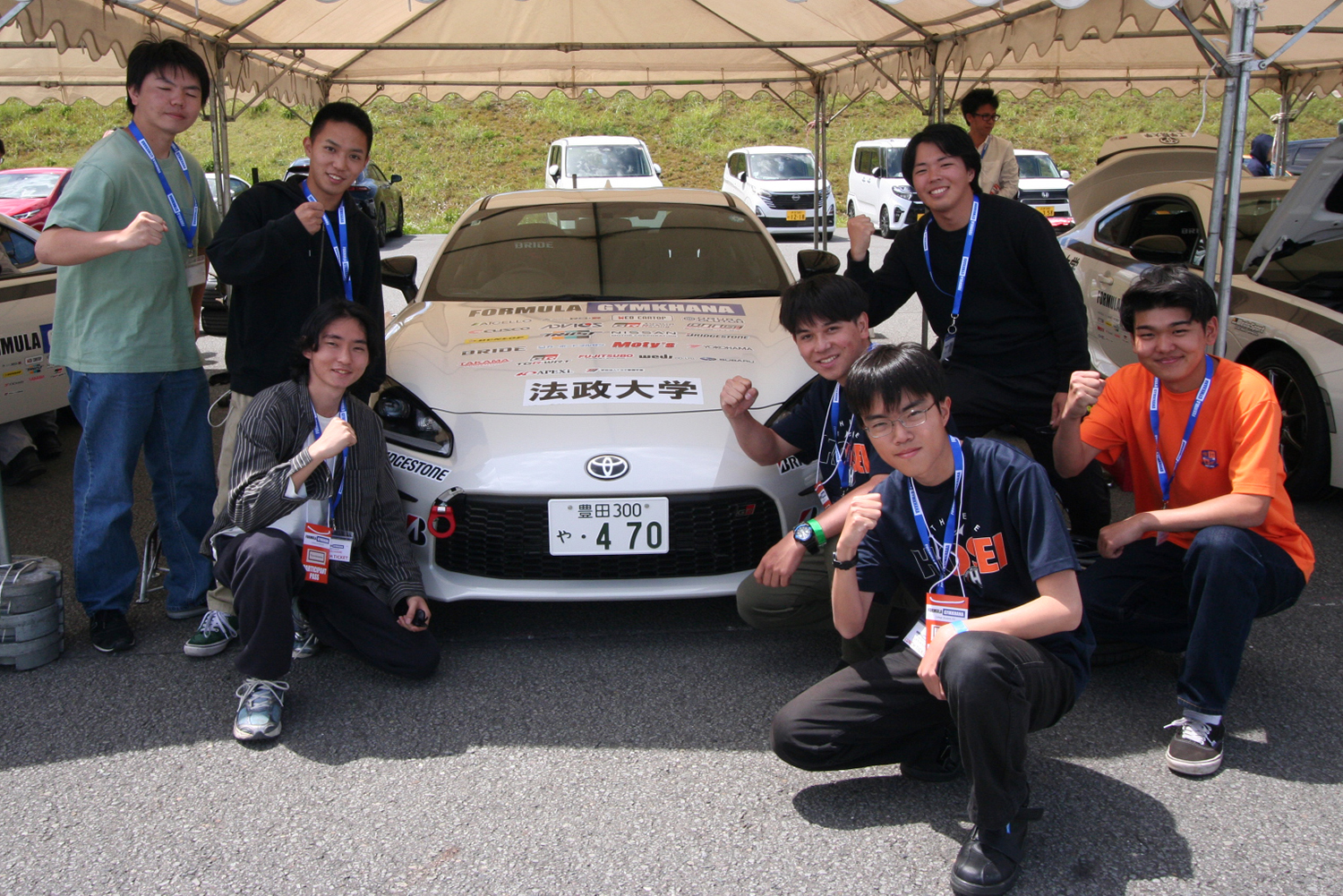 フォーミュラジムカーナに参加の法政大学自動車部