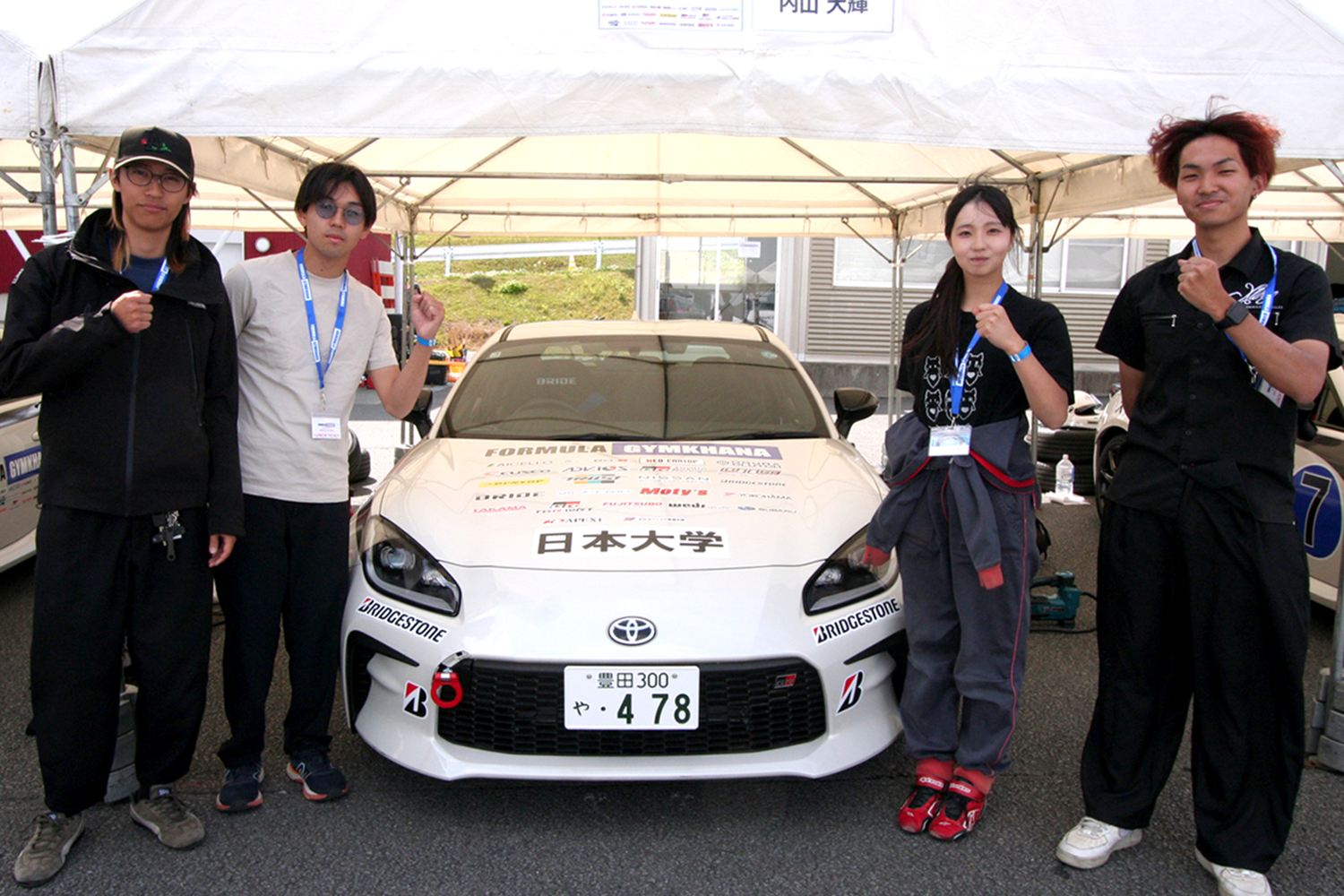 フォーミュラジムカーナに参加の日本大学自動車部