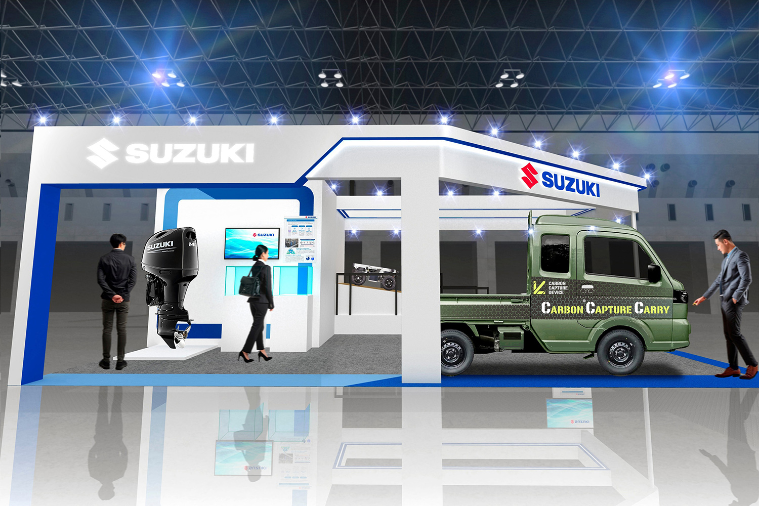 「人とくるまのテクノロジー展2026 YOKOHAMA」のスズキのブースのイメージ