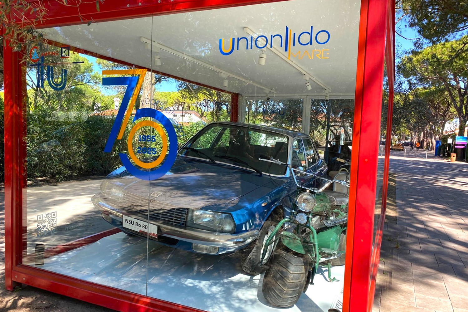イタリアにあるリゾート施設「Union Lido Mare」に展示されているNSU RO80 〜 画像8