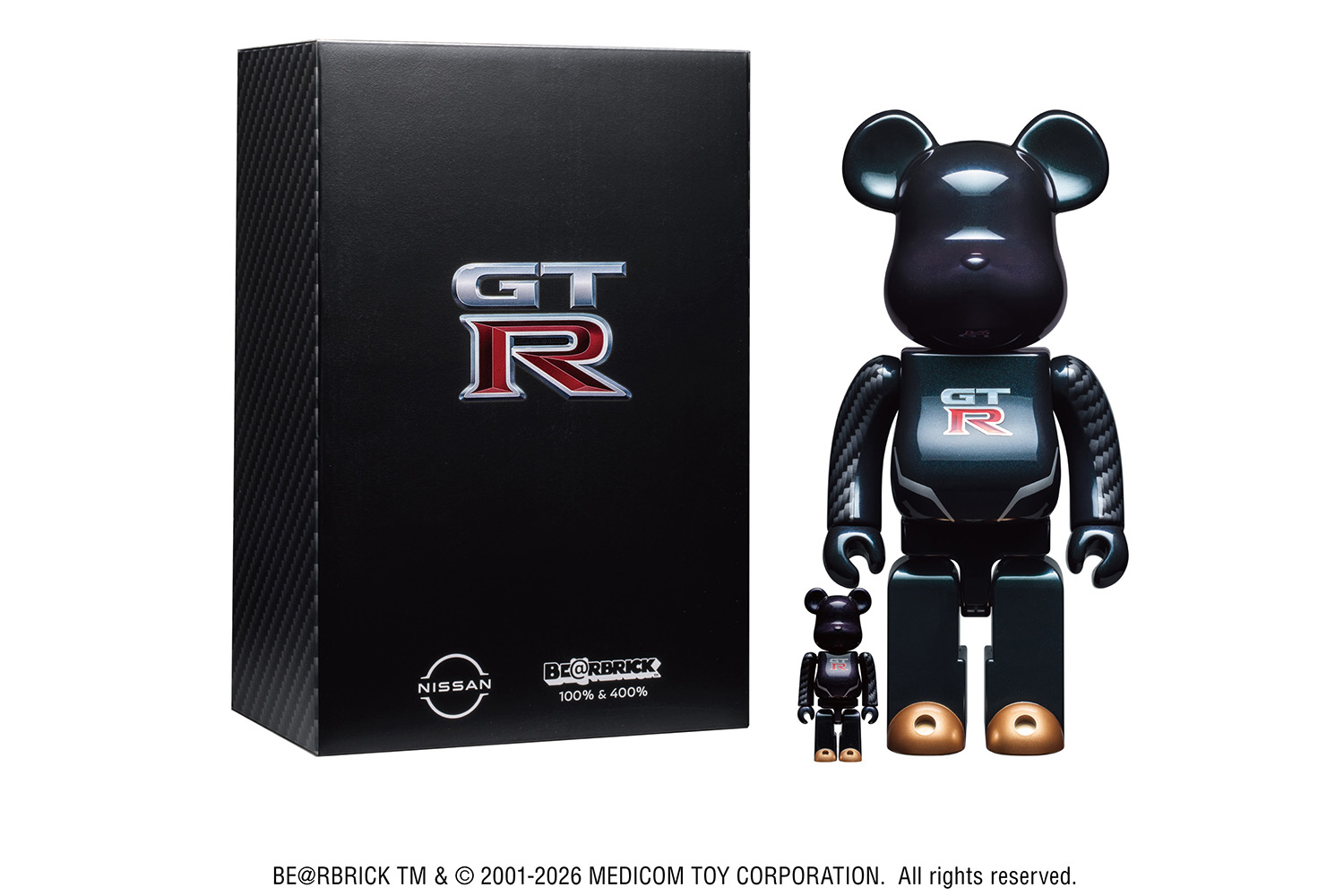 日産と「BE@RBRICK（ベアブリック）」とのコラボレーションモデル「NISSAN GT-R BE@RBRICK 100% & 400%」