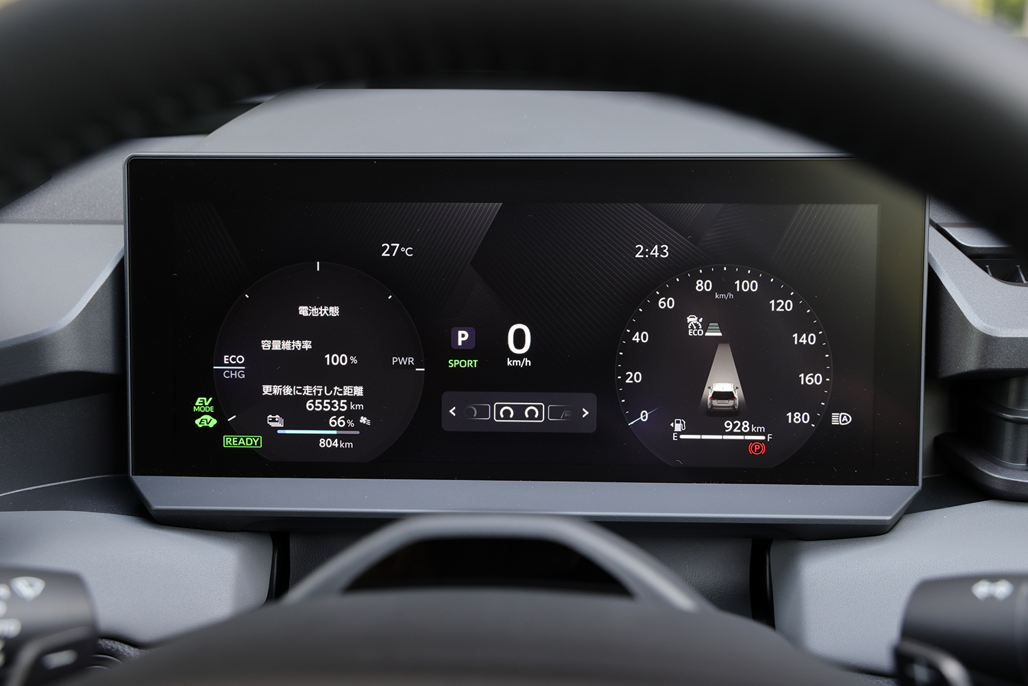新型RAV4 PHEVのメーター