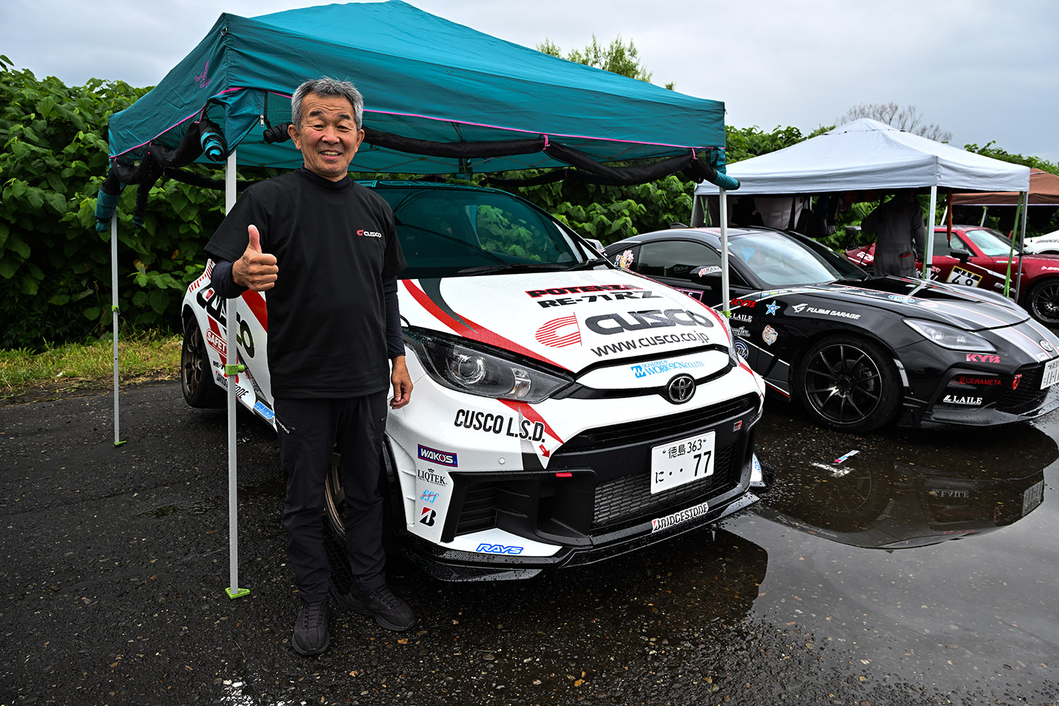 68号車「BS・クスコGRヤリス」と菱井将文選手