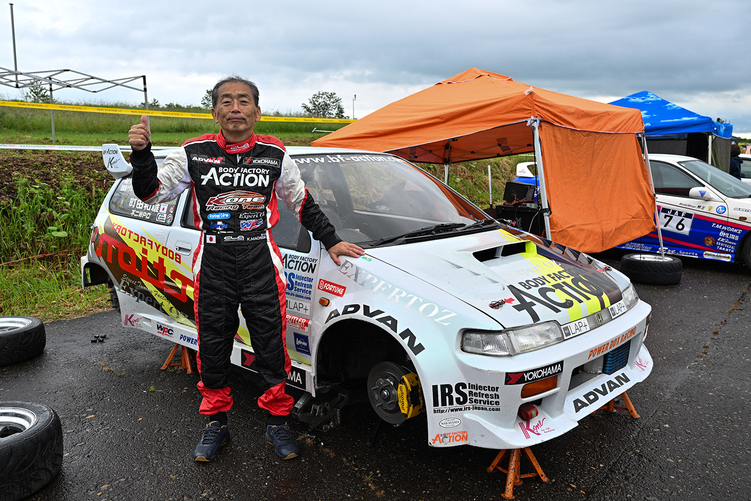 75号車「ADVANK1アクションシティ」と町田和雄選手