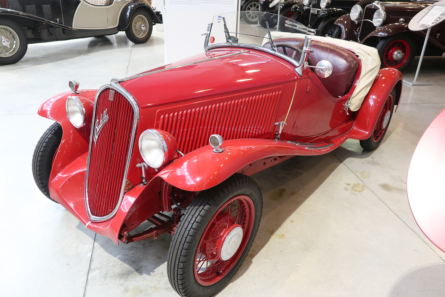 1933 FIAT 508 S Balilla Mille Migliaのフロントスタイリング
