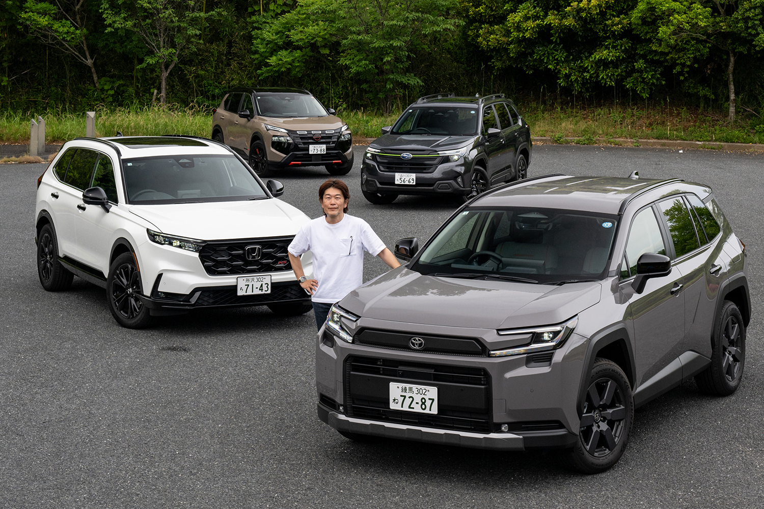 国産ミドルサイズＳＵＶ乗り比べでわかった真の実力