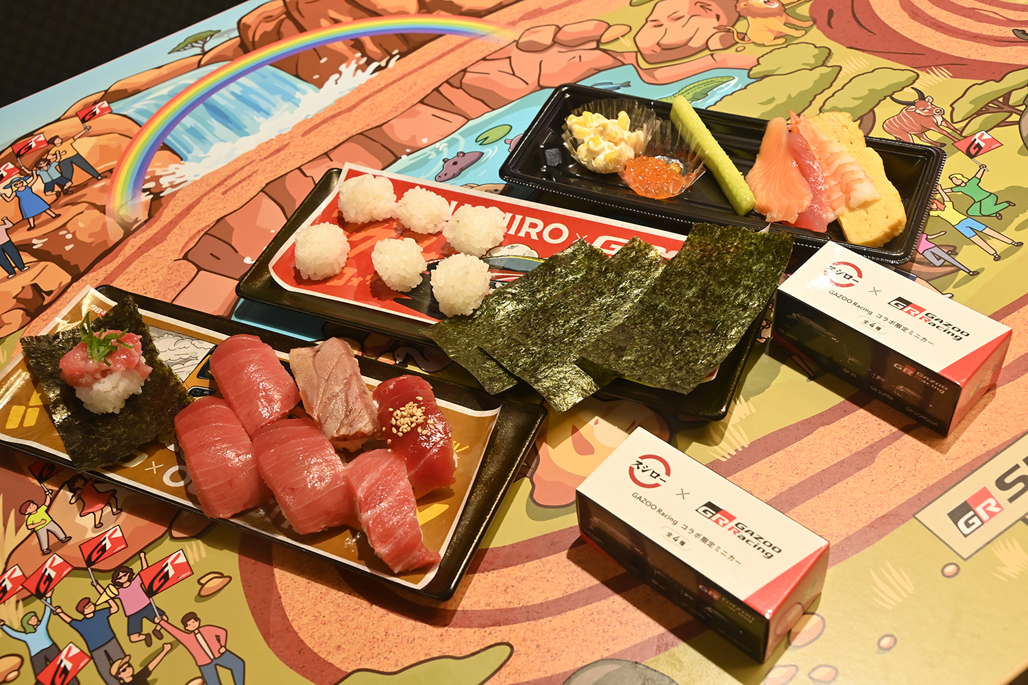 スシローとGAZOO Racingがミニカーが貰える限定イベント「SUSHIGO！」を開催