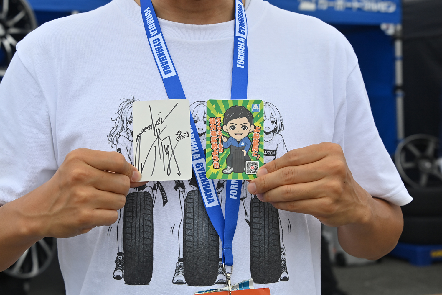 フォーミュラジムカーナに出展したカーポートマルゼン米岡さんのステッカー