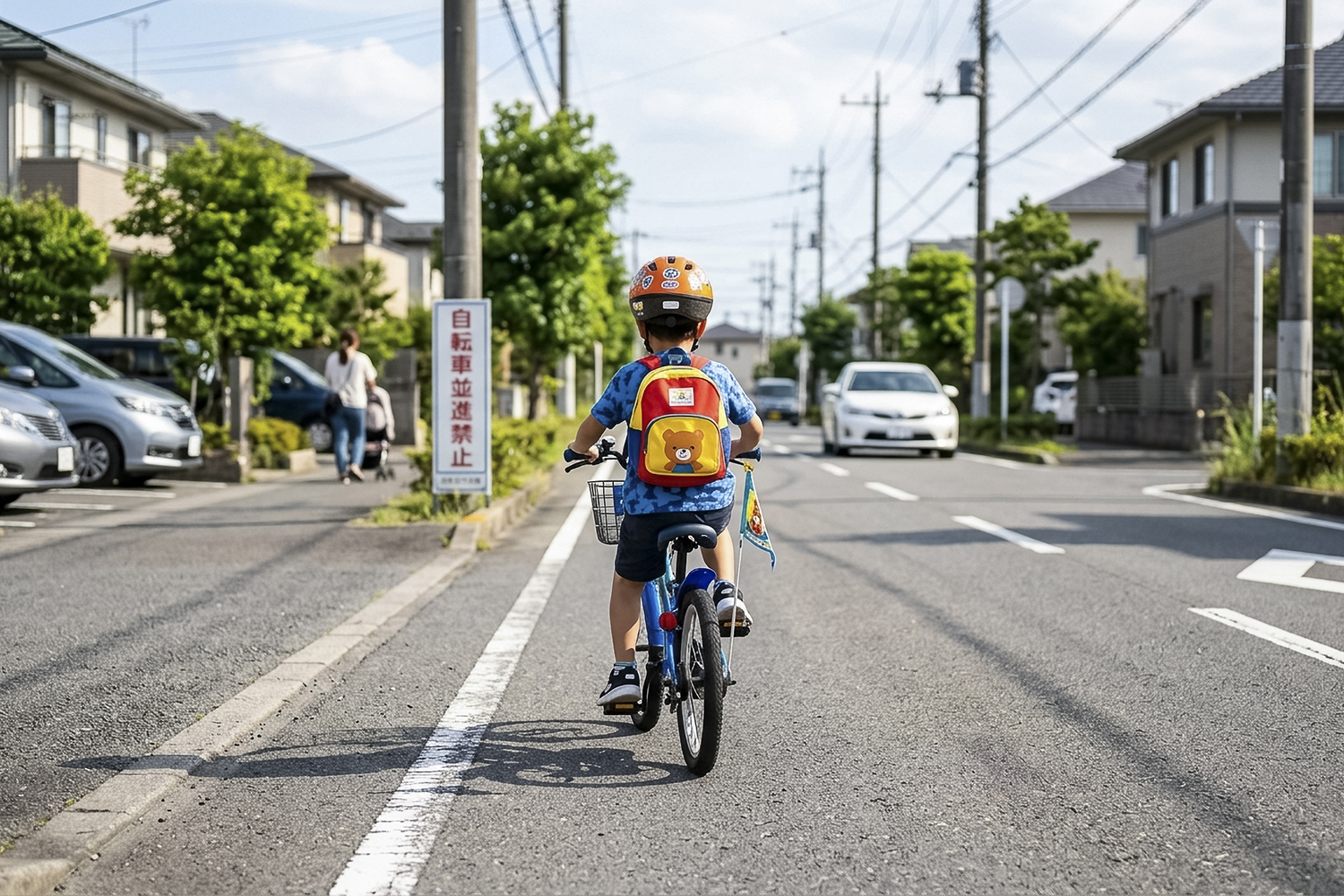 自転車に乗る子ども