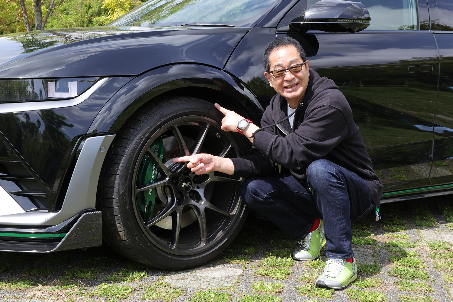 ヒョンデ・アイオニック5 N DKエディションのブレーキと土屋さん