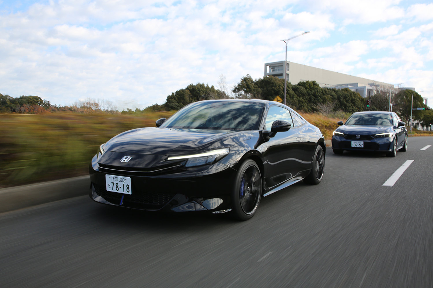 ホンダ・プレリュードとシビックe:HEVの走行