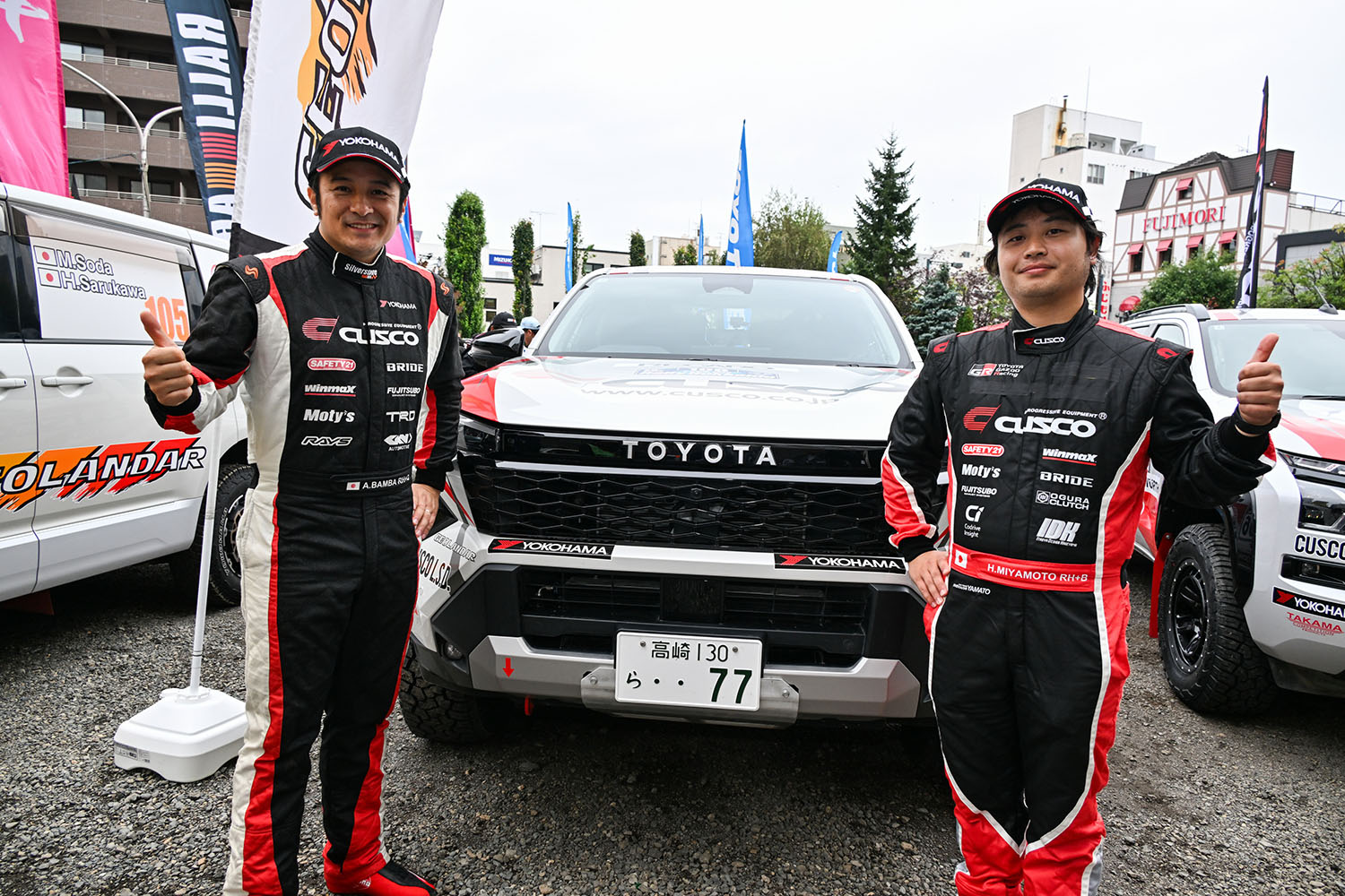 新型ハイラックスで参戦した番場 彬選手