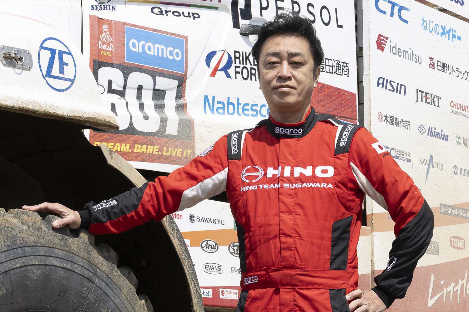 日野チームスガワラのチーム代表兼ドライバーの菅原照仁さん