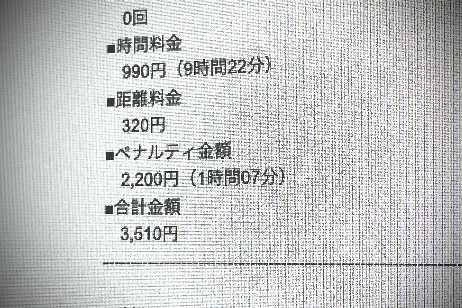 ペナルティ料金のイメージ 〜 画像1