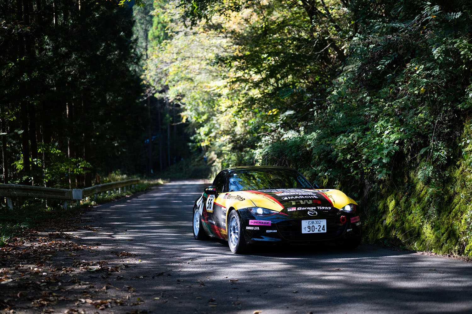 全日本ラリー選手権・第8戦「M.C.S.C.ラリーハイランドマスターズ」に出場したロードスター
