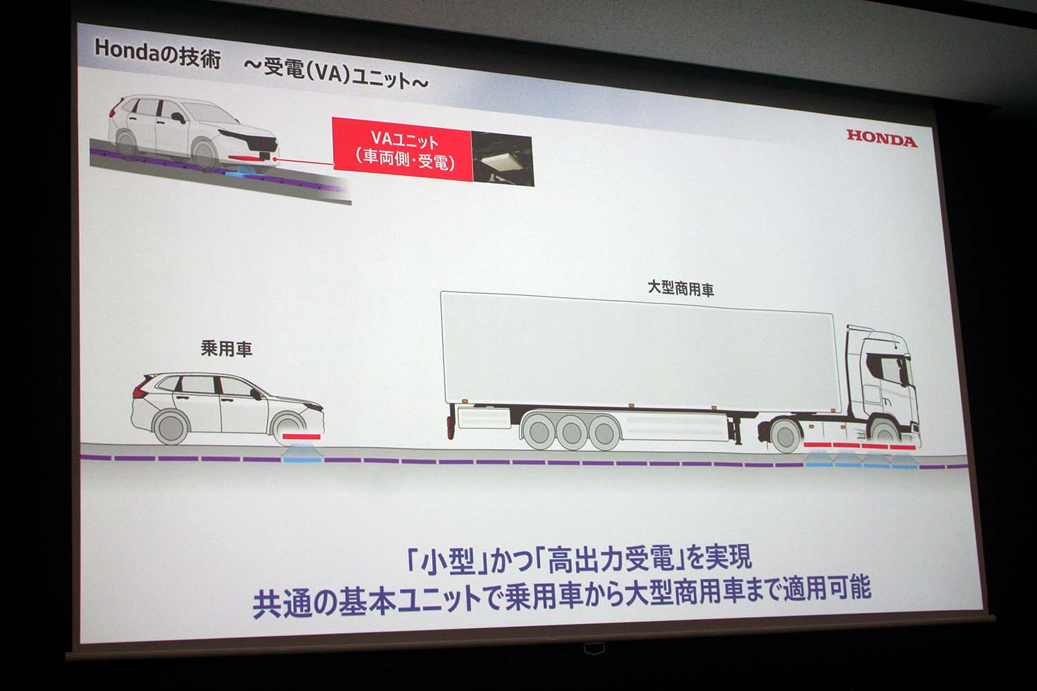 ホンダと大成建設による走行中無線給電インフラ