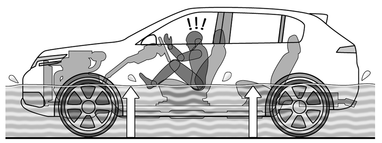 水没した車両のイラスト 〜 画像33