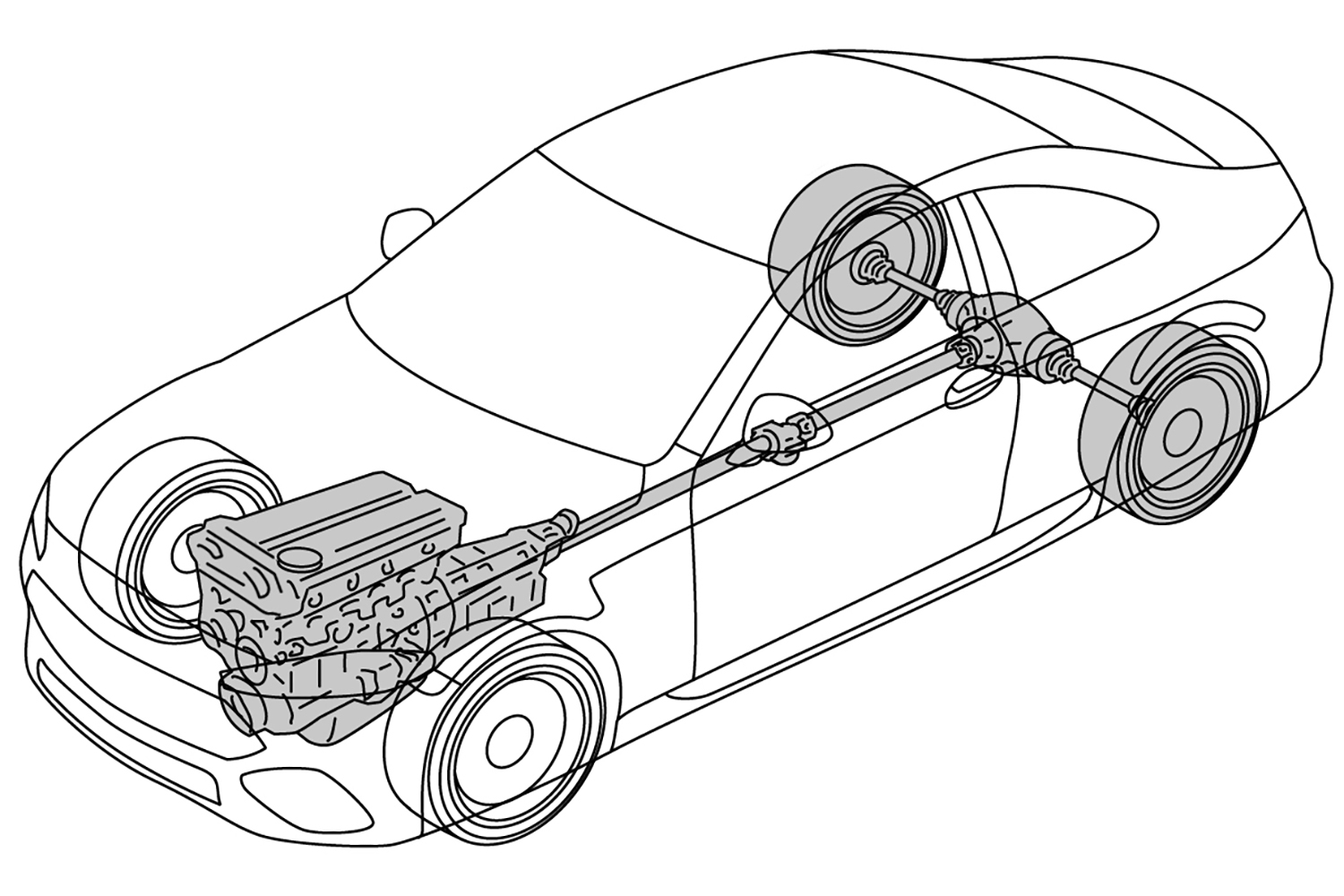 FR車のイラスト