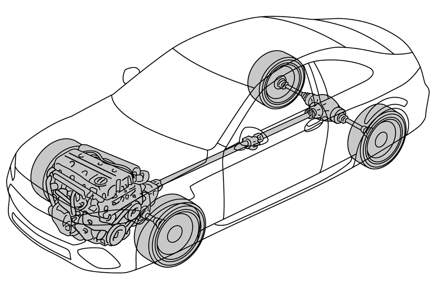 4WD車のイラスト
